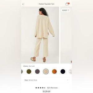 FP Hailee Sweater Set LIKE NEW